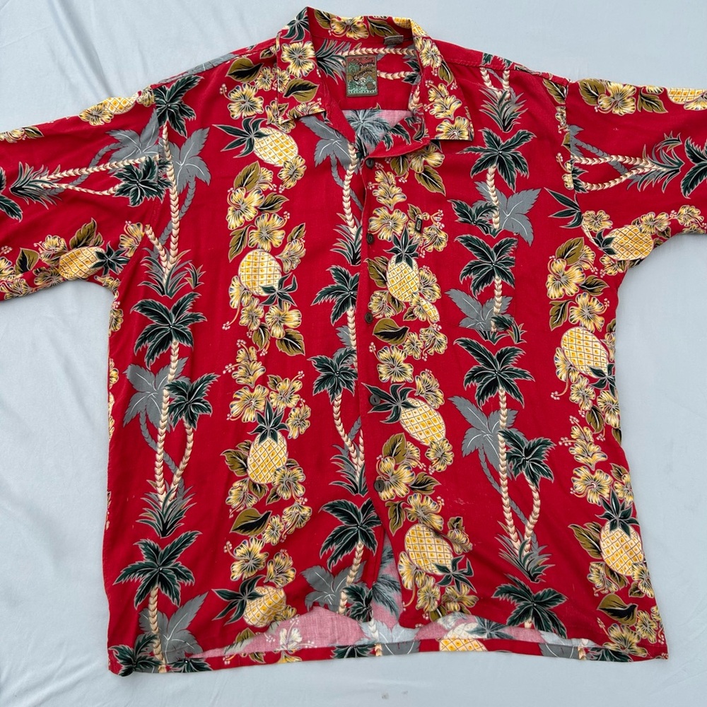Pineapple Connection XL Red Tropical Hawaiian Shirt